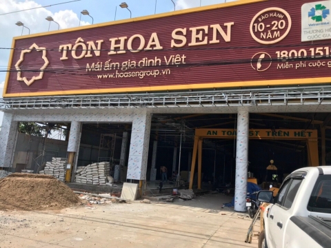 CÔNG TRÌNH: TÔN HOA SEN_ TRẢNG BÀNG